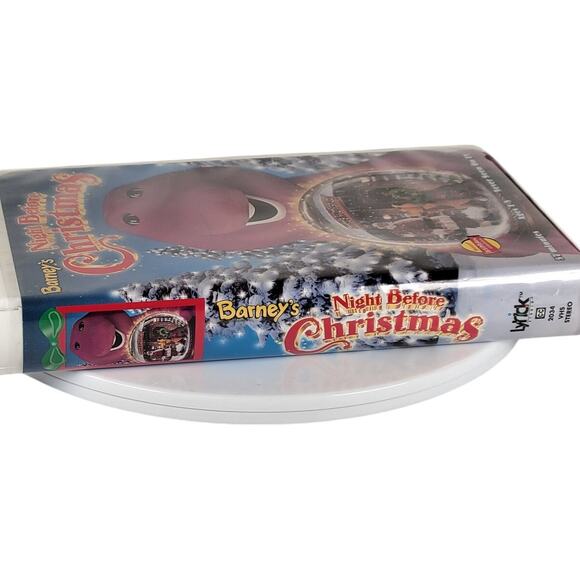 Barney Night Before Christmas VHS 1999 Lyrick Clamshell Tape Tested Collectible - Picture 15 of 15